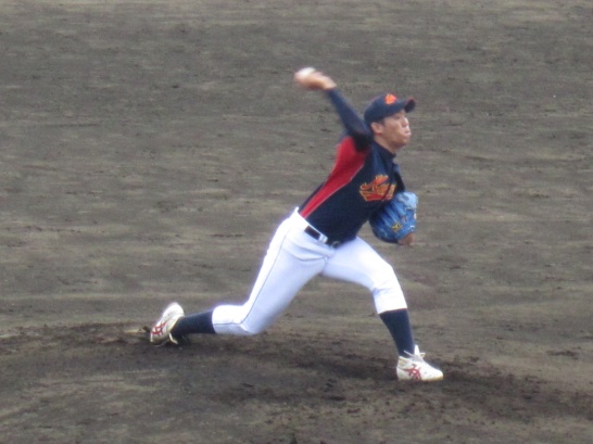 今季好投した亀谷投手(3勝1敗)