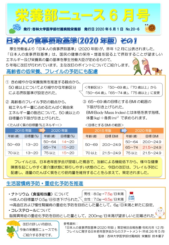 栄養部 診療科 部門紹介 杏林大学医学部付属病院 Kyorin University Hospital 栄養部 診療科 部門紹介 杏林大学医学部付属病院 Kyorin University Hospital